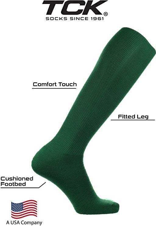 TCK All Sport Polyester Knee High Tube Socks - Dark Green - HIT a Double