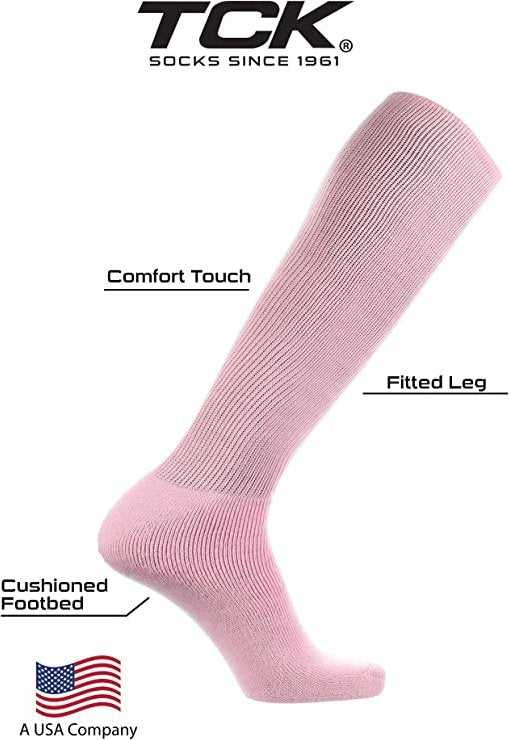 TCK All Sport Polyester Knee High Tube Socks - Pink - HIT a Double