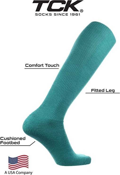 TCK All Sport Polyester Knee High Tube Socks - Teal - HIT a Double