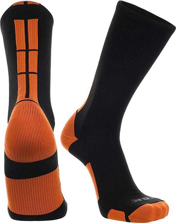 TCK Baseline 3.0 Athletic Crew Socks - Black Orange - HIT a Double
