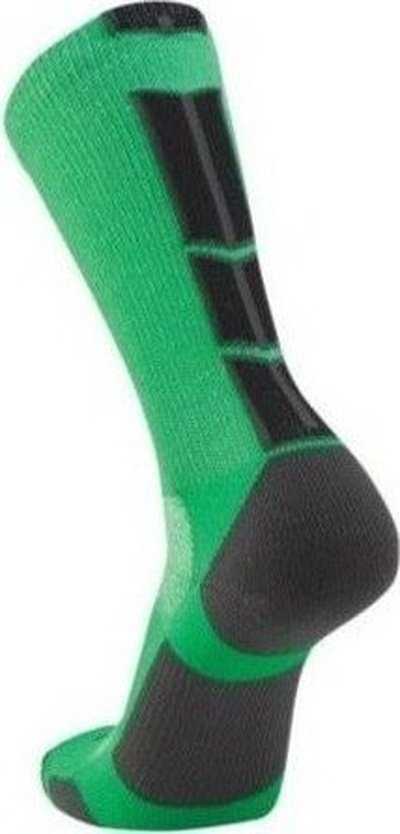 TCK (Twin City Knitting) Baseline 3.0 Athletic Crew Socks - Lime Graphite Black - HIT a Double