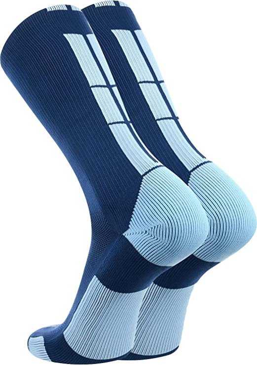 TCK Baseline 3.0 Athletic Crew Socks - Navy Columbia Blue - HIT a Double
