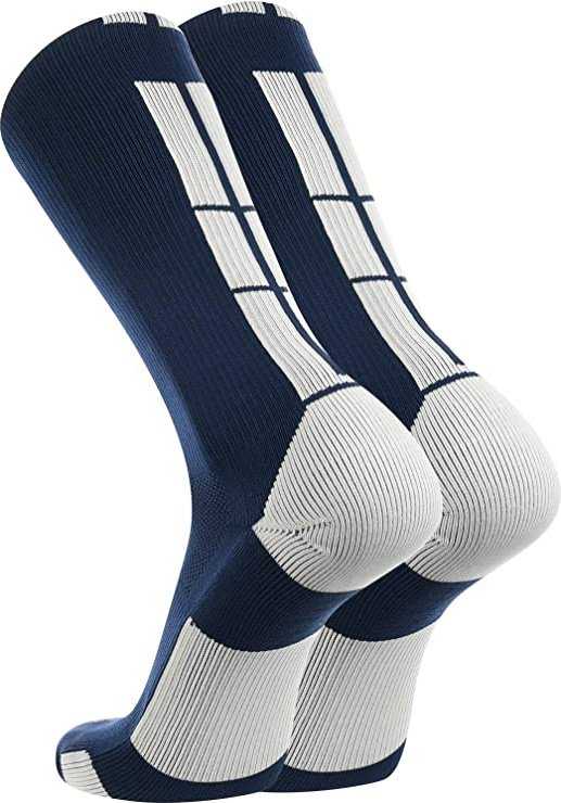 TCK Baseline 3.0 Athletic Crew Socks - Navy White - HIT a Double