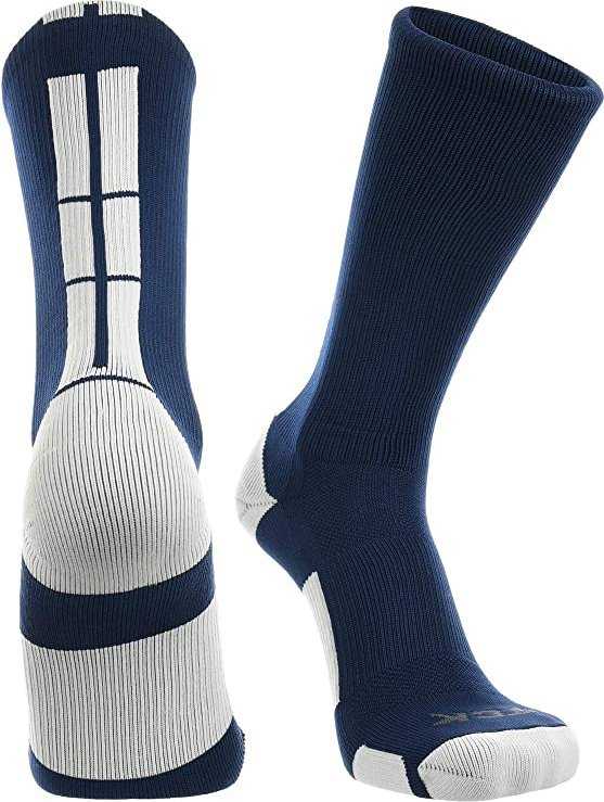 TCK Baseline 3.0 Athletic Crew Socks - Navy White - HIT a Double