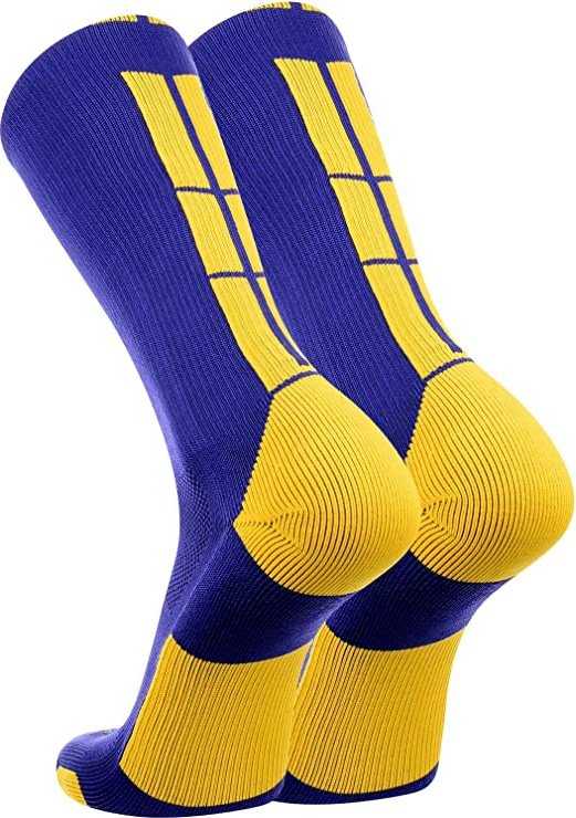 TCK Baseline 3.0 Athletic Crew Socks - Purple Gold - HIT a Double