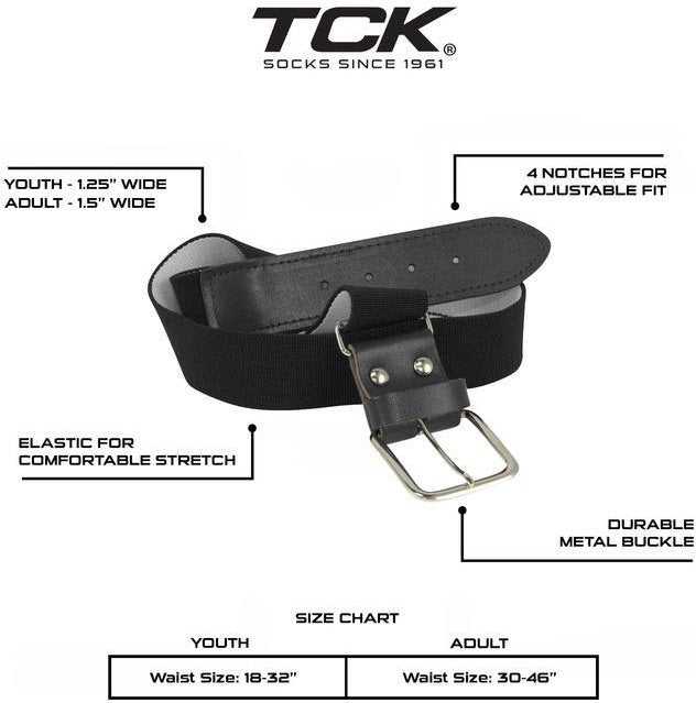 TCK (Twin City Knitting) Belt Knee High Sock Combo - Columbia Blue - HIT A Double