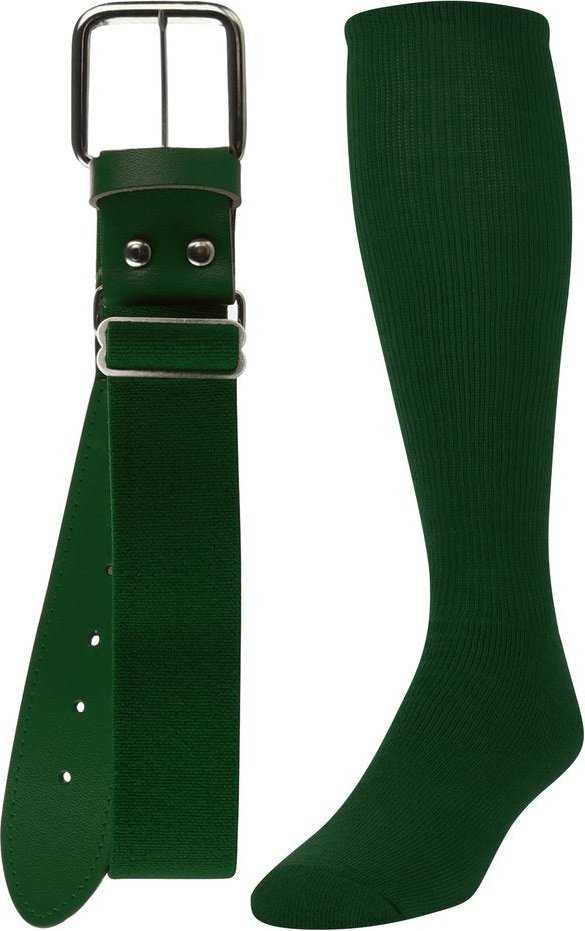 TCK Belt Knee High Sock Combo - Dark Green - HIT a Double