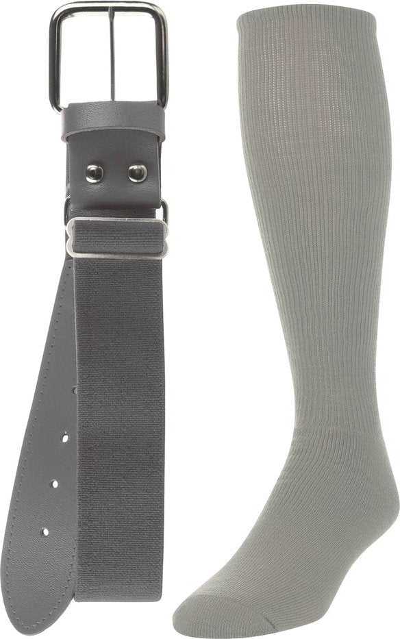 TCK (Twin City Knitting) Belt Knee High Sock Combo - Gray - HIT A Double