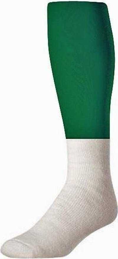 TCK Collegiate Football 2-Color Tube Socks - Dark Green White - HIT a Double