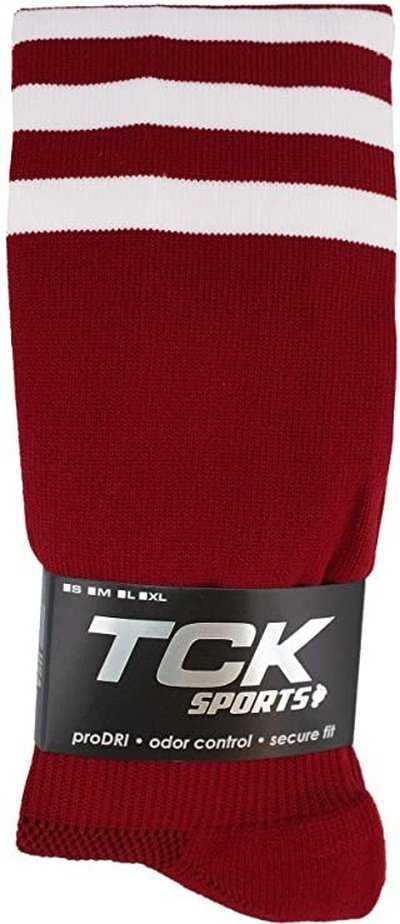 TCK Dugout Knee High Socks - Cardinal White - HIT a Double