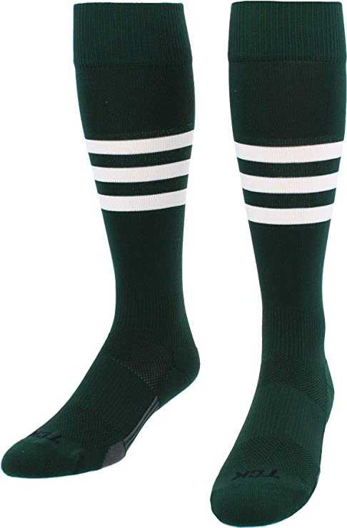 TCK Dugout Knee High Socks - Forest White - HIT a Double - 1