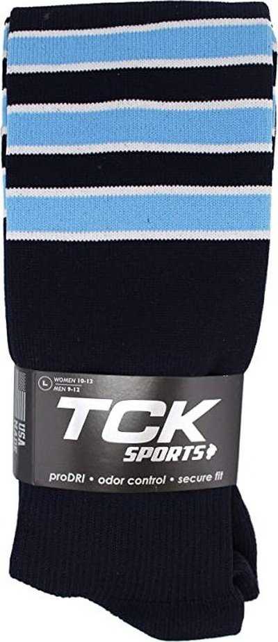 TCK Dugout Knee High Socks - Navy White Columbia Blue - HIT a Double
