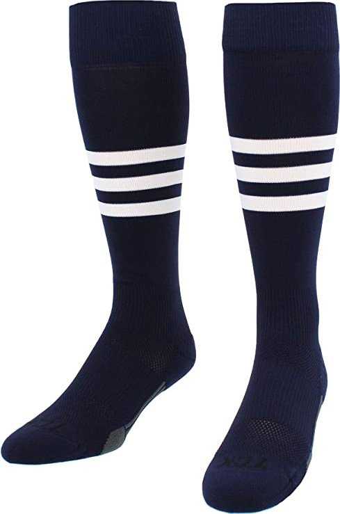 TCK Dugout Knee High Socks - Navy White - HIT a Double