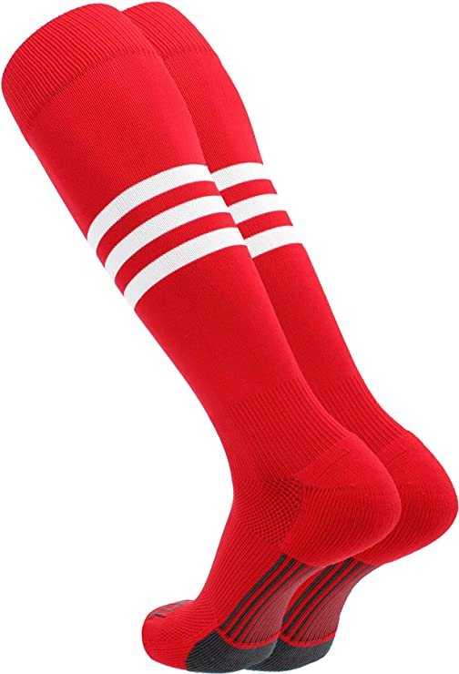 TCK Dugout Knee High Socks - Red White - HIT a Double