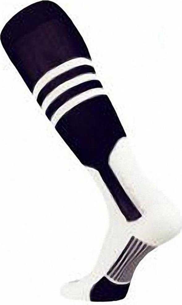 TCK Dugout Knee High Stirrup Socks - Black White - HIT a Double