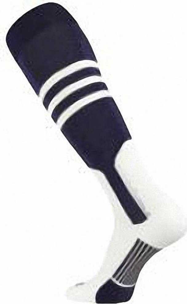 TCK Dugout Knee High Stirrup Socks - Navy White - HIT a Double