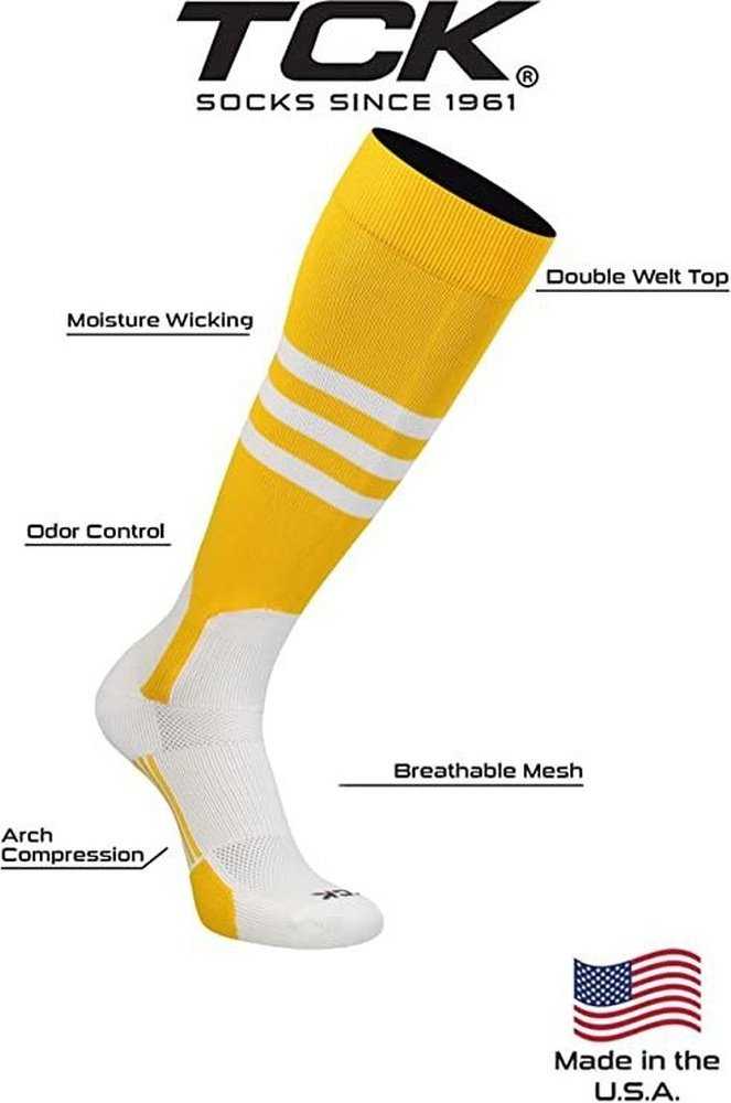 TCK Dugout Knee High Stirrup Socks - Orange White - HIT a Double