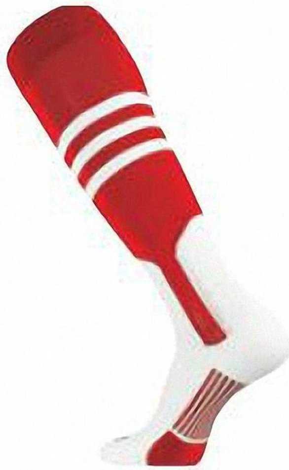 TCK Dugout Knee High Stirrup Socks - Scarlet White - HIT a Double