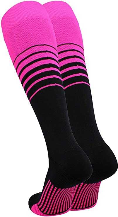TCK Elite Breaker Knee High Socks - Hot Pink Black - HIT a Double