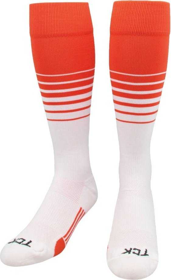 TCK Elite Breaker Knee High Socks - Orange White - HIT a Double