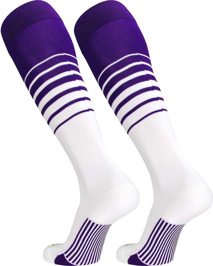 TCK Elite Breaker Knee High Socks - Purple White - HIT a Double
