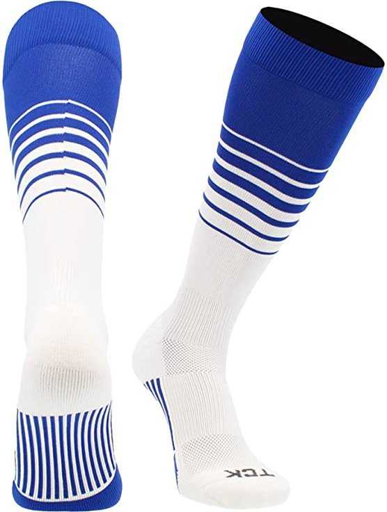 TCK Elite Breaker Knee High Socks - Royal White - HIT a Double