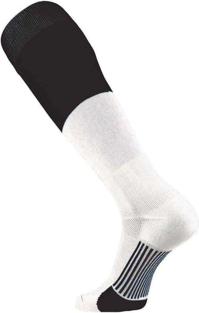 TCK Endzone Football 2-Color Socks - Black White - HIT a Double