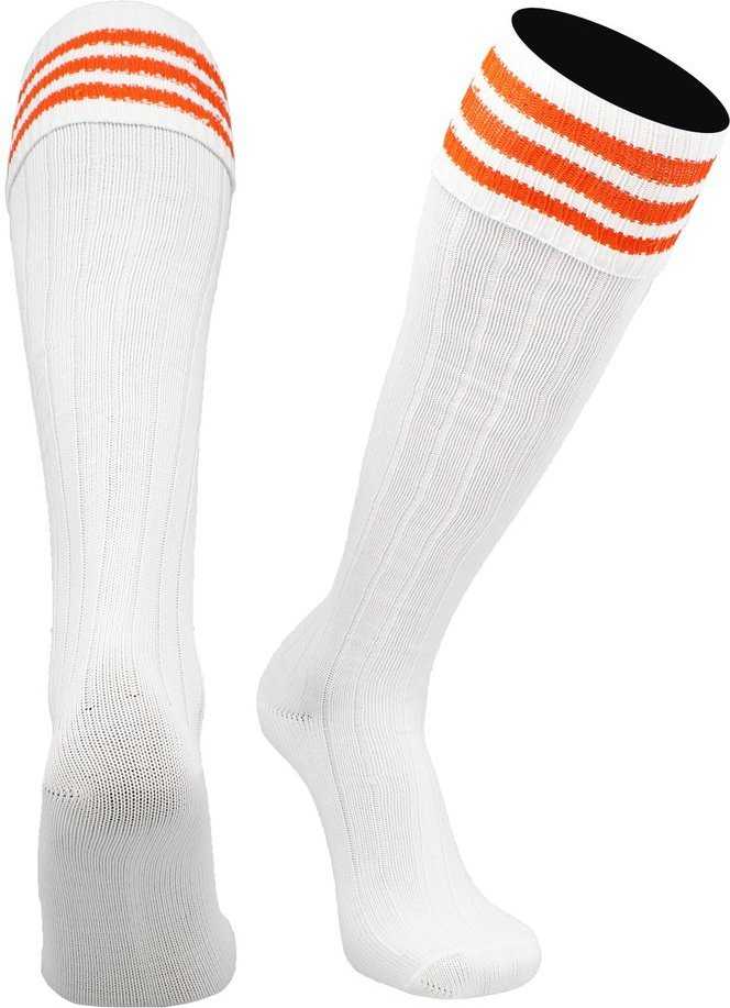TCK Euro 3-Stripe Soccer Socks - White Orange - HIT a Double