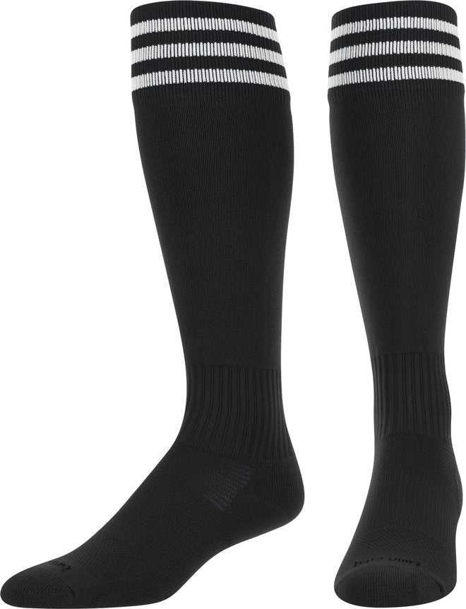 TCK Finale 3-Stripe Soccer Socks - Black White - HIT a Double