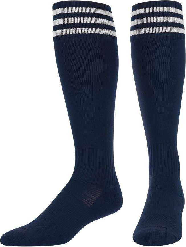 TCK Finale 3-Stripe Soccer Socks - Navy White - HIT a Double