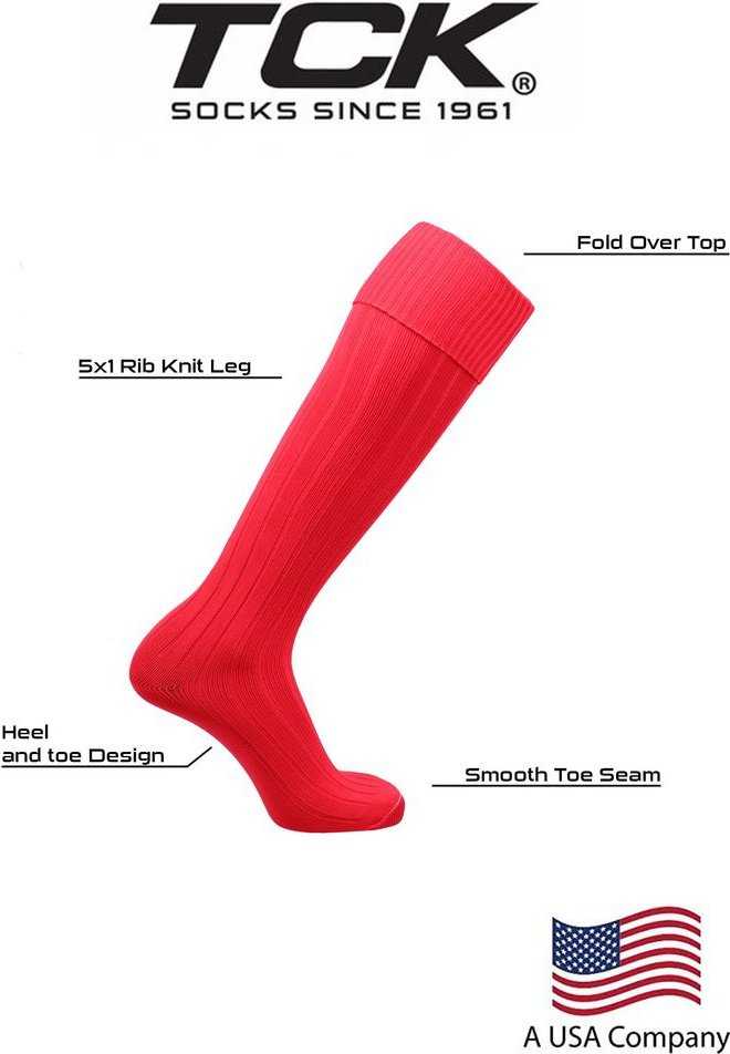 TCK Finale Solid Soccer Socks - Cardinal - HIT a Double
