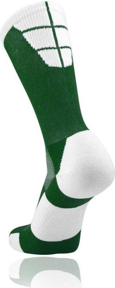 TCK Goalline 2.0 Crew Socks - Dark Green White - HIT a Double