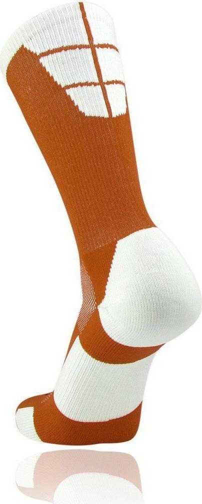 TCK Goalline 2.0 Crew Socks - Texas Orange White - HIT a Double