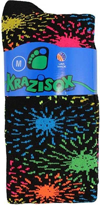 TCK Krazisox Fireworks Knee High Socks - Black - HIT a Double