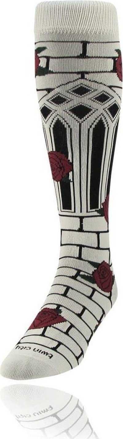 TCK Krazisox Gothic Knee High Socks - White Black - HIT a Double