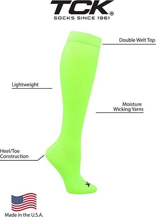 TCK Krazisox Neon Knee High Socks - Neon Green - HIT a Double