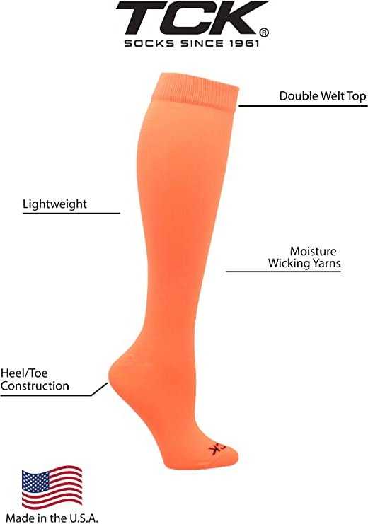 TCK Krazisox Neon Knee High Socks - Neon Orange - HIT a Double