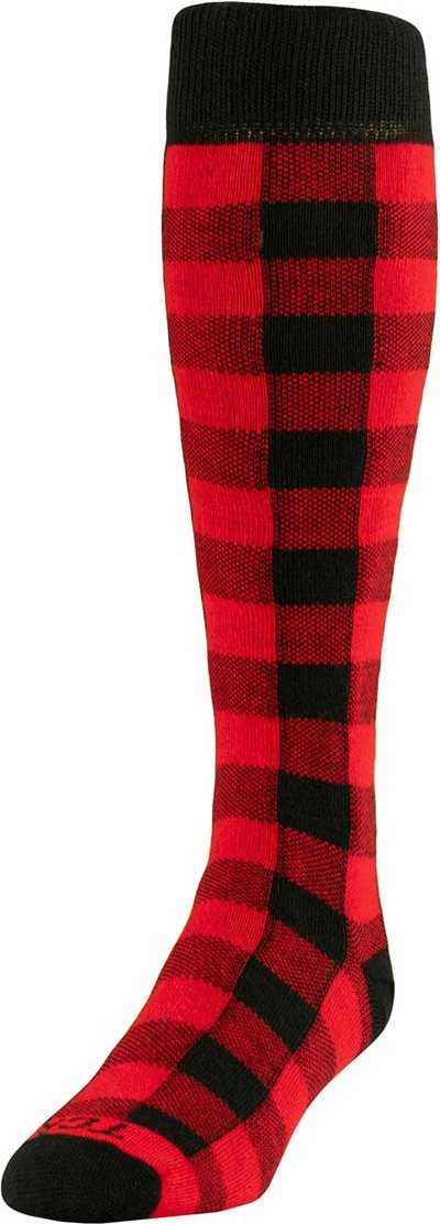 TCK Krazisox Lumberjill Knee High Socks - Scarlet Black - HIT a Double