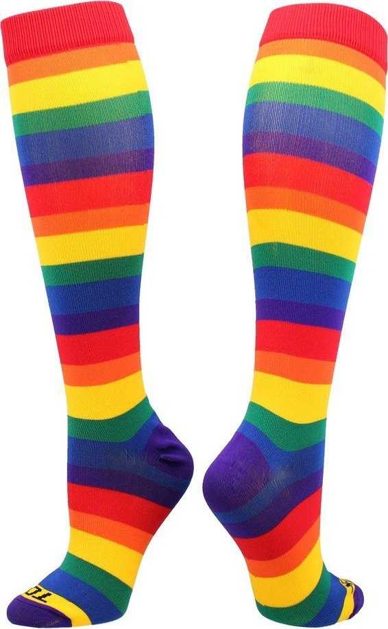 TCK Krazisox Rainbow Knee High Socks - Muti Color - HIT a Double