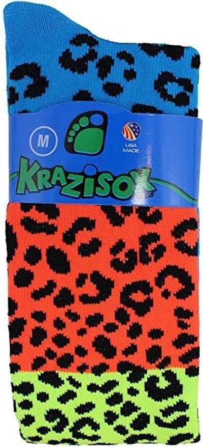 TCK Krazisox Rainbow Leopard Knee High Socks - Multi-Colored - HIT a Double