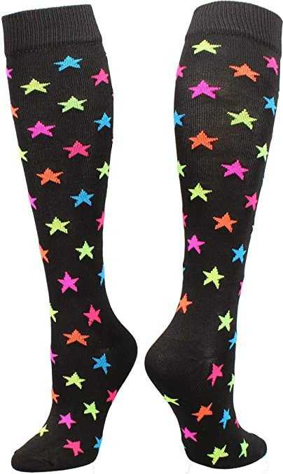 TCK Krazisox Stars Knee High Socks - Black - HIT a Double