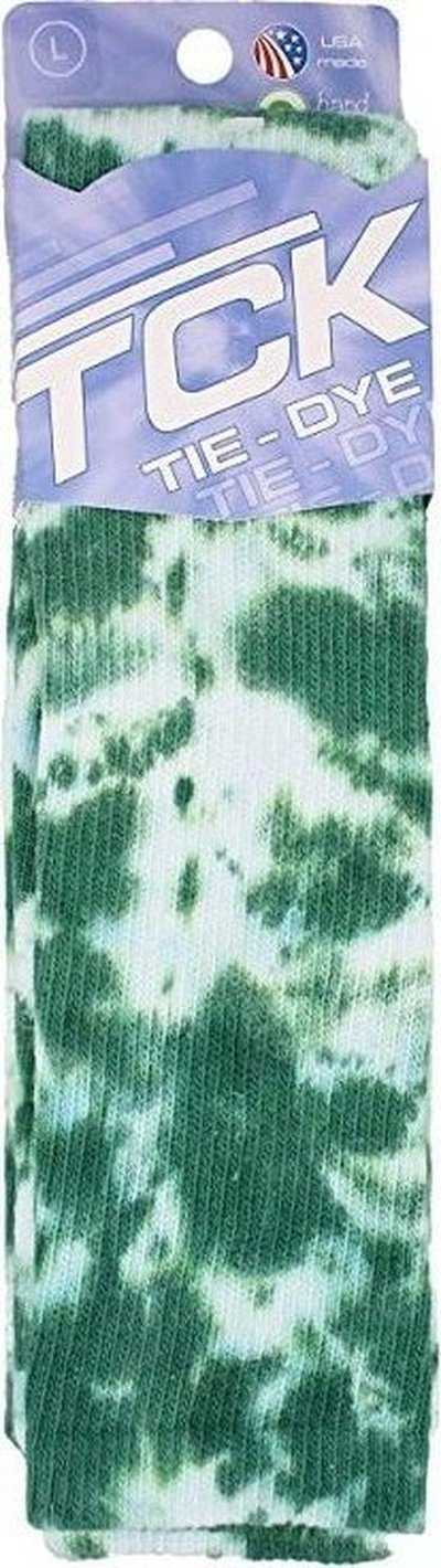TCK Krazisox Tie Dye Knee High Socks - Dark Green White - HIT a Double