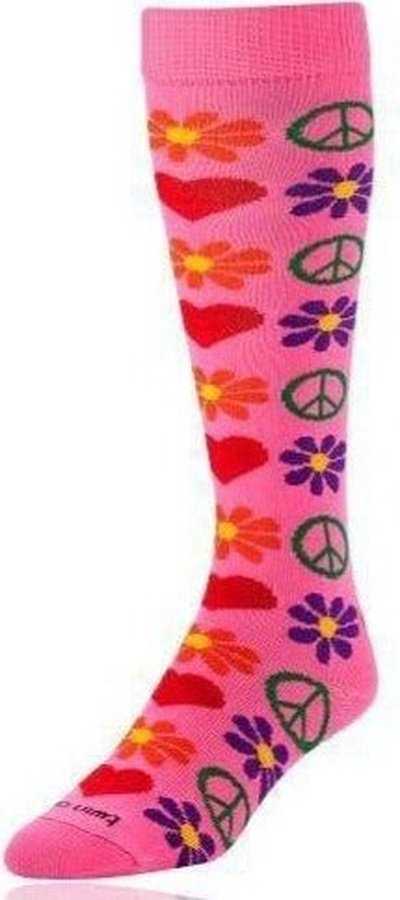 TCK Krazisox Woodstock Knee High Socks - Hot Pink - HIT a Double