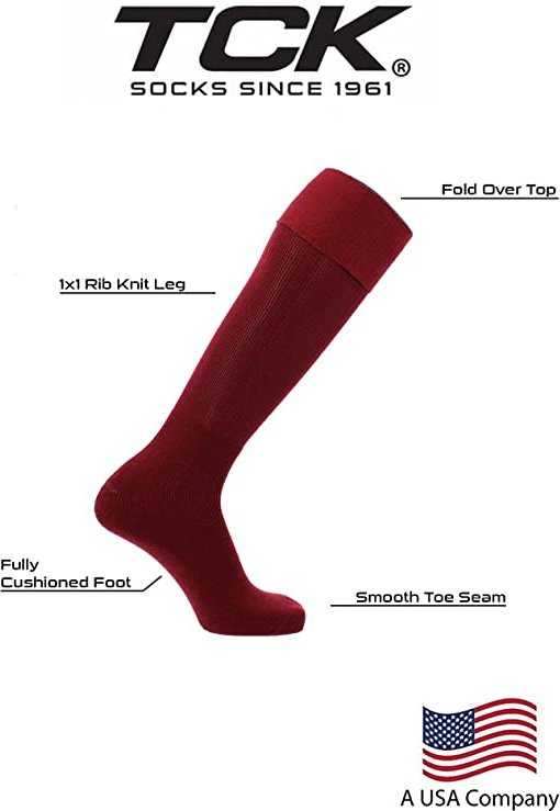 TCK Multisport Acrylic Knee High Tube Socks - Cardinal - HIT a Double