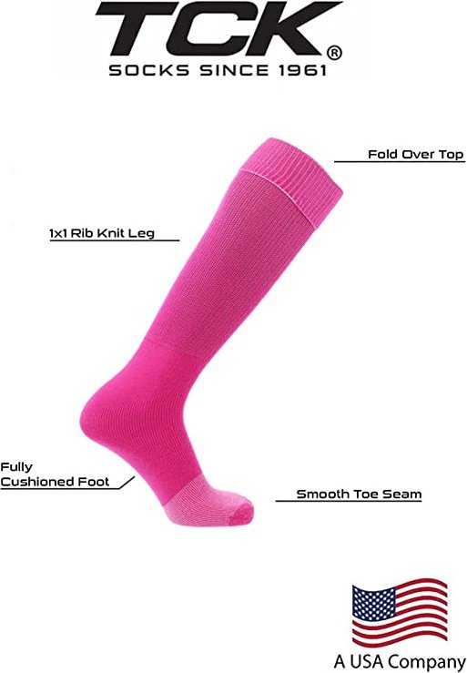 TCK Multisport Acrylic Knee High Tube Socks - Fuchsia - HIT a Double