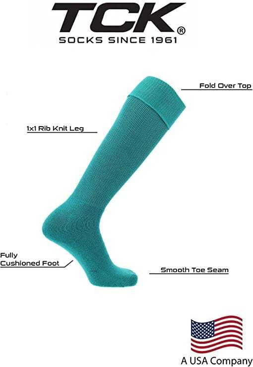 TCK Multisport Acrylic Knee High Tube Socks - Turquoise - HIT a Double