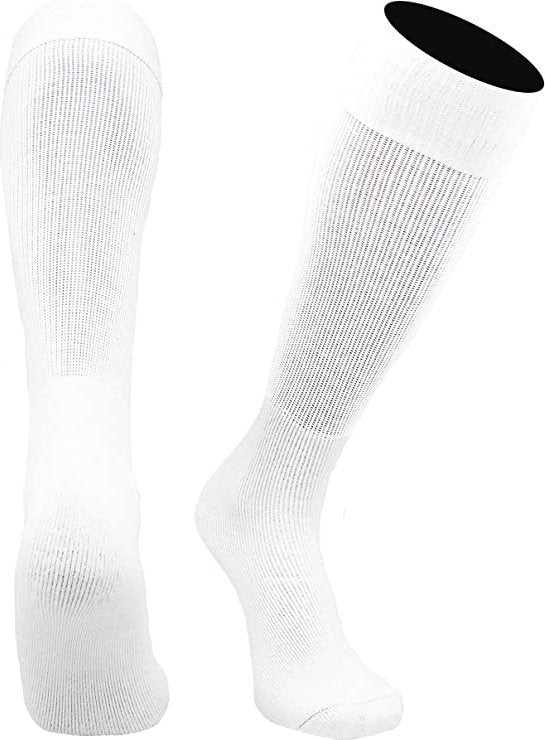 TCK Multisport Acrylic Knee High Tube Socks - White - HIT a Double