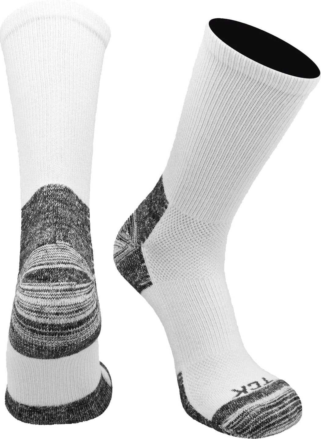 TCK Pickleball Socks Crew Sock - White - HIT a Double