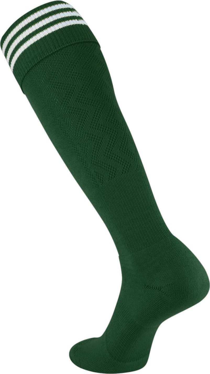 TCK Premier 3-Stripe Soccer Socks - Dark Green White - HIT a Double