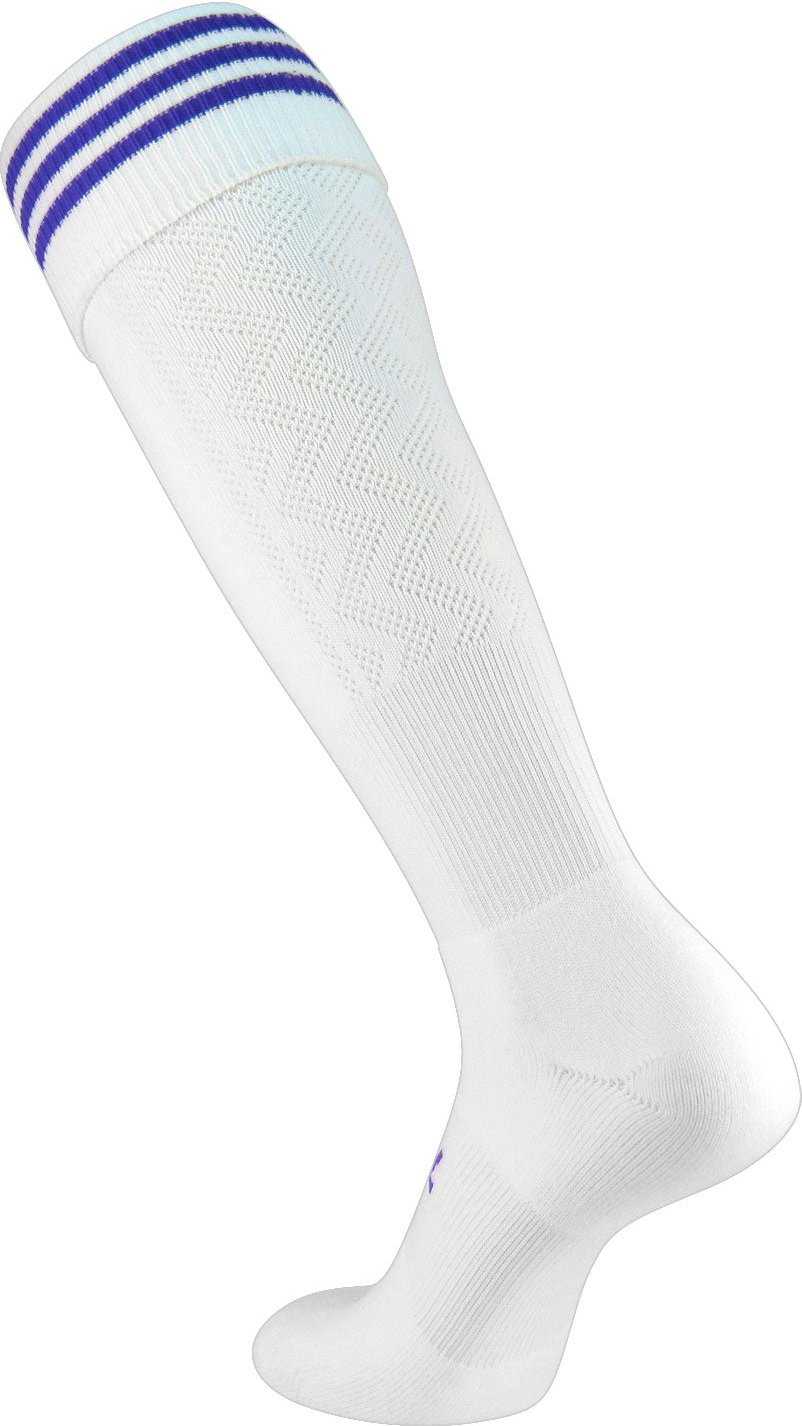 TCK Premier 3-Stripe Soccer Socks - White Royal - HIT a Double